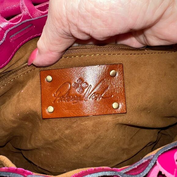 Patricia Nash RARE Ticci Woven Leather Chain Link Convertible Crossbody Bag in F - Picture 8 of 11